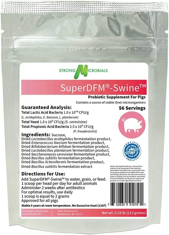 SuperDFM-Swine, Probiòtic suplementari per a porcs, 56 Servings