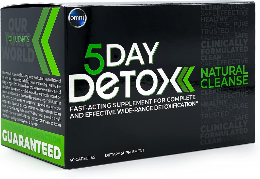 Bégenix Omni 5 Day Detox Netse - Cos Natural premium Detox suplementari, 40 Capules per a l'eliminació de Toxin, Neteja total, suport de salut, Kidneys, Urinary Tract, & Sistema Digest
