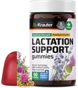 BIO KRAUTER Lactation Support Gummies - 60 Chews - Natural Lactation Supplement - Getter Rue, Fenugreek, Milk Thistle Extracts - Vegan Breastfeeding Supplements