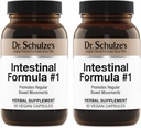Dr. Schulze's Intestinal Formula #1 - Complemento do movemento Bowel para apoio á saúde das colonias - Axuda de bloqueo e constipação - limpeza intestinal - All-Natural - Vegan - 90 Count (2 Pack)