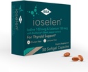 Ioselen - Thyroid Support Supplement - 100 mcg Selen, 100 mcg Iodine, 5mg BioPerine - 30 Soft-Gel Caps för ökad biotillgänglighet och Absorption - Glutenfri, Laktosfri, Sugar-Free, icke-GMO