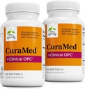 Terry Natural Curamed + Clinic OPC - Curcumin Supliment cu extract de semințe de struguri franțuzești - Brain, prostată și suport de sănătate hepatică - Supliment cu Ar-Turmerone - 60 Softgels (2 ambalaj)