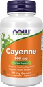 NU Mattilskudd, Cayenne (Capsicum annuum) 500 mg, Herbal Støtte, 100 Veg Kapsler