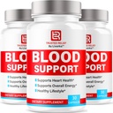 (3 Pack) Trusted Relief Blood Support Capsules - Ametlikud TrustedRelief Blood Support Vitamiinipillid, Natural Trusted Relief Advanced Premium Formula Wellness & Overal Health, 90 kapslit 3 kuud