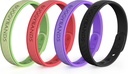 Gelang Penahan Nyamuk, 4 Pack Silicone Mosquito Repellent Band dengan Free, Unity & Waterproof untuk Anak-anak dan Dewasa, Pelindung Perjalanan Luar (Black & Purple & Green)