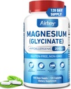 Airboy Magnesium Glycinate 200 mg, Miglior Magnesio Glycinate per il sonno, 120 Vegan Piccole Capsule, Sostegno ad alto assorbimento Rilassamento, Sonno e Calma Mood, Non-GMO e No Gluten