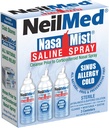 NeilMed NasaMist Isotonic Saline Spray. Soothe, Hydratovať a očistiť Použitie špeciálne navrhnutý tip. 177ml. Obsahuje 3 NasaMist nádobky