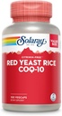 SOLARAY Red Yeast Rice Plus CoQ-10 & No-Flush Niacin Vitamina B-3, saudável coração e suporte cardiovascular, não irradiado & Citrinina grátis, 60 dias de garantia dinheiro de volta, 100 serviços, 100 VegCaps