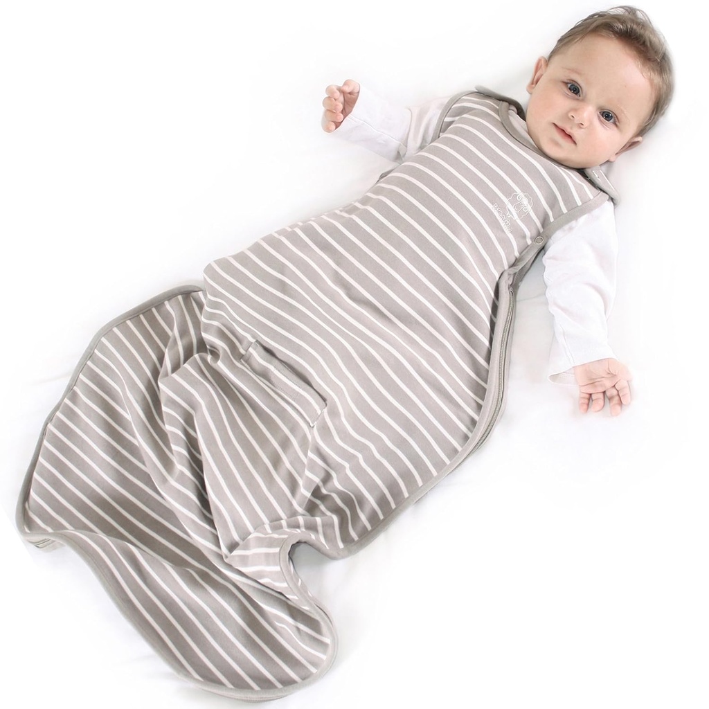 Woolino Merino Wool Ultimate Baby Sleep Sack - 4 Sezónne Baby Wearable Decket - Two-Way Zipper Nastaviteľný spací vak pre deti a batoľatá - Univerzálna veľkosť (2-24 mesiacov) - Zem