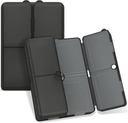 FY Daily Pill Organizer,7 Kompartmenti Prenosne tablete Primer tablete za potovalne tablete Organizator,[Folding Design] Velika tableta Škatla za žepki za zadrževanje vitaminov,Cod Jetrno olje,Dodatki in zdravila-Clear Black