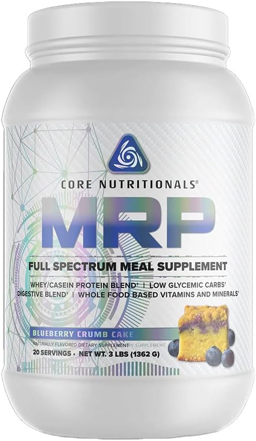 Ядро Nutritionals Platinum MRP Повний спектр Meal Заміна, Підвісний реліз для All Day Amino Acid Support, 27G протеїн, 20 Сервінги (синій горючий торт)
