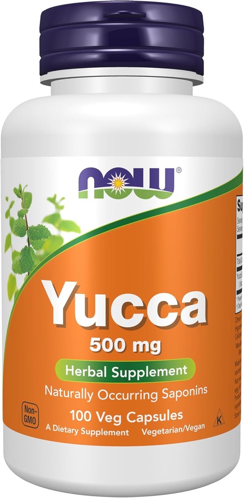NU voedingssupplementen, Yucca (Yucca spp.) 500 mg, 4:1 concentraat, kruidensupplement, 100 capsules