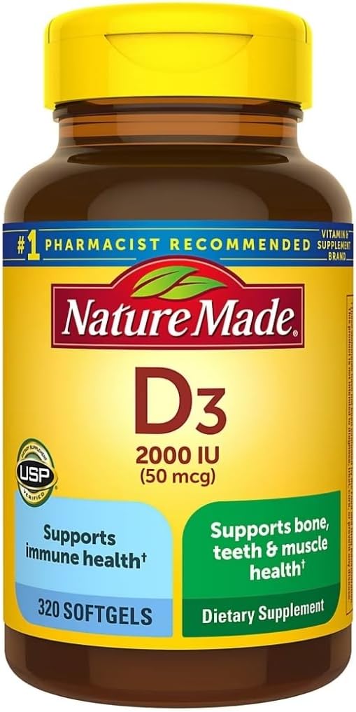 Vitamin D3 2000iu 320 Ct. Soft Gels (Packaging May Vary)