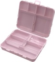 Ezy Dose Foldable Pill Case, Medicine Planner, ויטמין מארגנת Box, Convenient and Easy to Use, 11 הבדלים בודדים עם גודלים שונים, סגנון נסיעות ידידותי, קומפקטי Pocket Pharmacy סגנון, ורוד