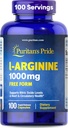 Puritan's Pride L-arginine 1000 Mg Capsules, 100 Telling, Wit, (4332490165)