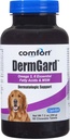 Kala Health Comfort DermGard Skin and Coat Supplement for Dogs, 60 Count, onartzen Osasuntsu Skin, Shiny & Reduce Excessive Shedding, dauka MSM, Fish Oil & Omega 3, 6 eta 9 gantz-azido esentzial