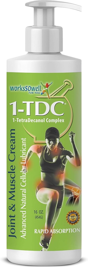 1tdc Joint & Muscle Relief Cream - Uporaba na hrbtu, kolenu, vratu, ramena, Hip - Soothes Stiff sklepov, mišice, in poškodbe v 5-10 minut - Relaxer - 16 oz