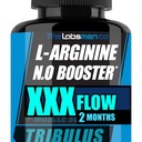 L Arginine Nitric Oxide Supplements for Men - Happy Wife, Happy Nights Help Increase Blood Flow Circulation, Muscle Pump Pre Workout, Male Endurance w/Tribulus - 2 Mons
