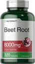 Horbäach Beet Root Pudra Kapsules 8000mg SmithKline 124; 320 Pilies Bendrijoje 124; Non- GMO, Gluten Free Formulės šalyje 124; High potency Herbal Extract Addition