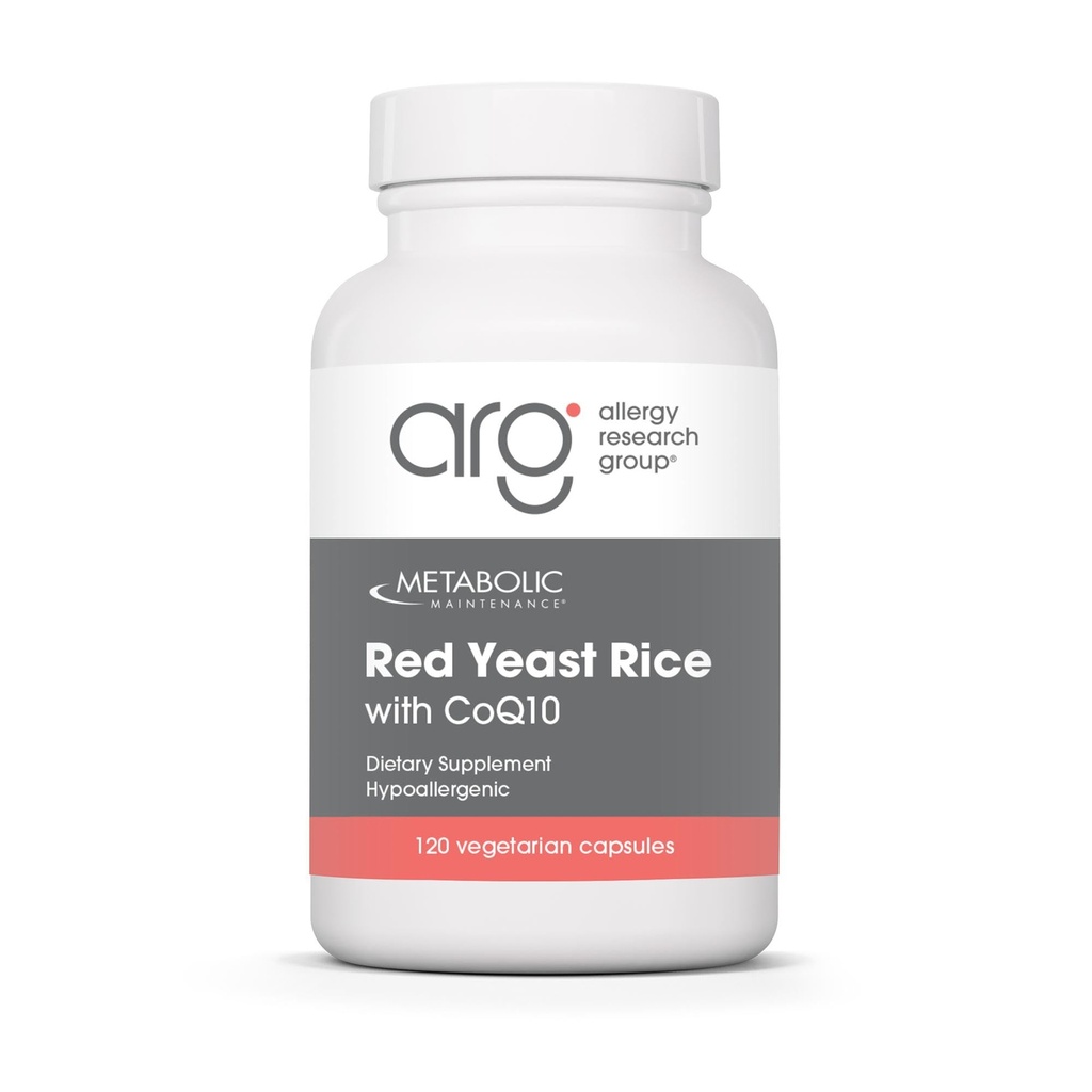 Metabolic Maintenance Red Yeast Rice with CoQ10 - Provides Energy Production + Cardiovascular Health Support - Co Enzyme Q-10 + Red Yeast Rice Antioxidant Supplement (120 Capsules)
