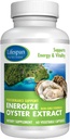 Energize Oyster Extract Supplement for Men & Women - Cynk, Tauryna, Amino Acids - Supports Energy and Wellness, Productured in USA, 500 mg, 60 Vegetable kapsułki.