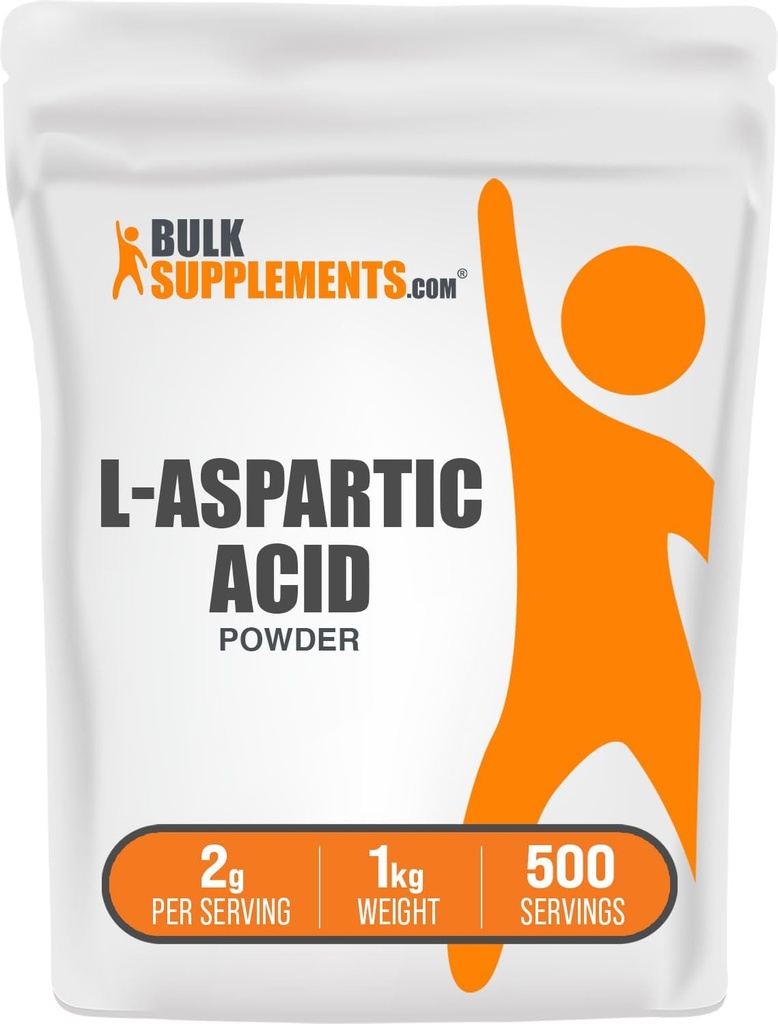 BulkSupplements.com L-asparagīnskābe Pulveris - Asparagīnskābe Papildinājums, Aminoskābes Papildinājums - bez lipekļa, 2g per Serving, 1kg (2,2 mārciņas) (1. iepakojums)
