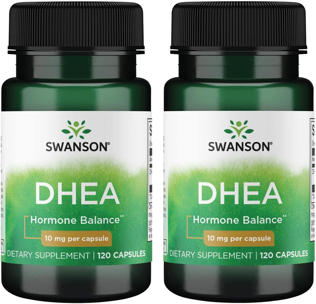 Swanson DHEA - Supplemento naturale - Equilibrio dell'ormone - (120 capsule, 10 mg ogni) 2 confezione