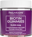 Вятърна мелница Здравни продукти Rejuvicare Biotin Gummies - 10 000 mcg, 30 порции, един цвят, Бери, 60 броя