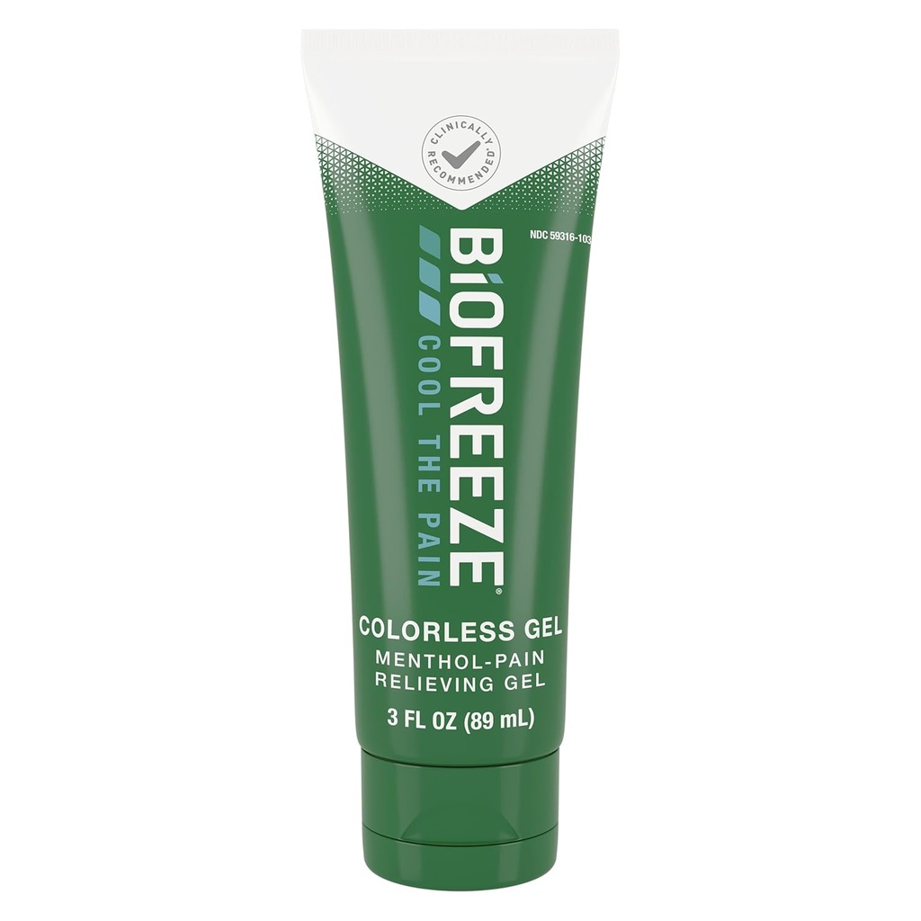 Biofreeze Mentool Valu leevendab geeli värvitu geel 3 FL OZ Tube valu leevendamiseks, mis on seotud valulike lihaste, artriidi, lihtsate seljavalude ja liigesevaluga (pakendamine võib varieeruda)