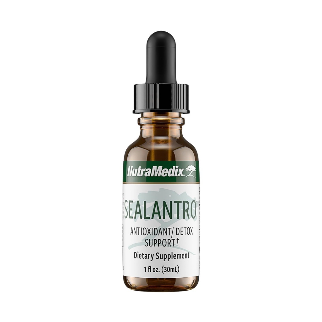 NutraMedix Sealantro - Body Detox Drops & Antioxidants Supplement - Chlorella, Pacific Cold-Water Red Seaweed & Cilantro Extract - Herbal Detox Formula (1oz)