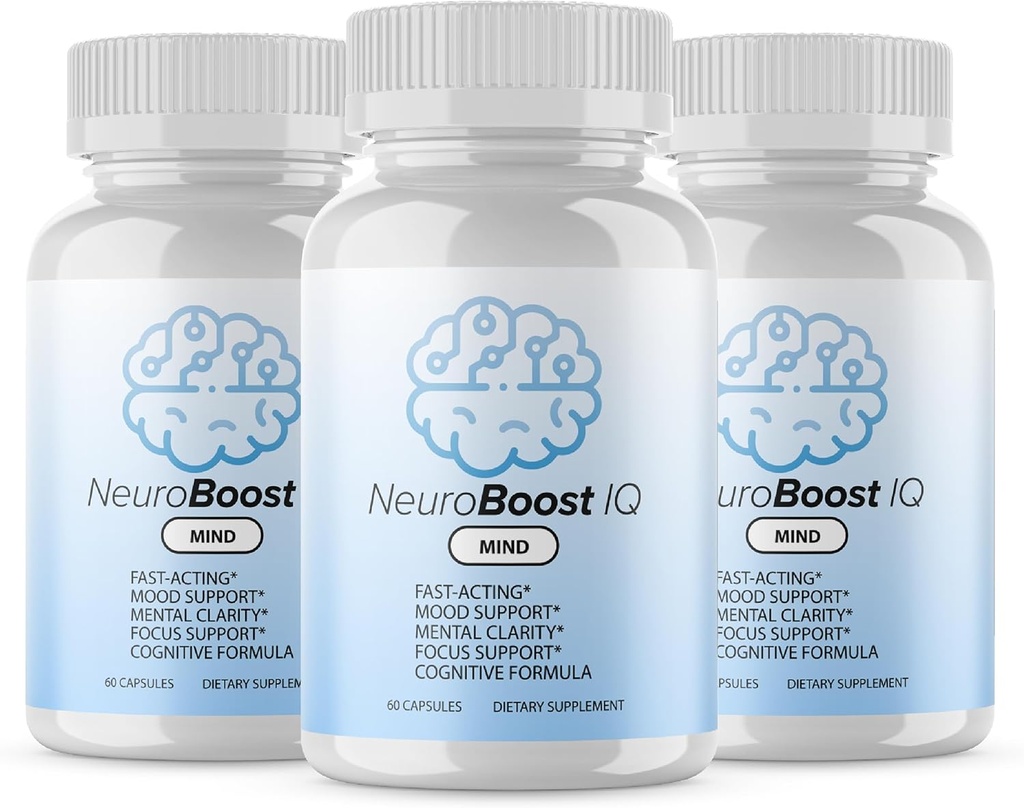 Ametlik... 3 Pack - NeuroBoost IQ Brain Supplement - Maksimaalne tugevus NeuroBoost IQ Mind Advanced Formula Fish Oil, Ginkgo Biloba - Neuro Boost IQ Supplement Reviews (180 kapslit)