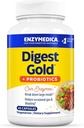 Enzīmdika Digest Gold + Probiotikas, 2-in-1 Formula Gut veselībai, Gremošanas enzīmi un 1 miljards aktīvu probiotisko kultūru, 45 Skaits