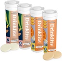 Drinklits Ginger- Lime & Orange Electrolite Tablet (4) Studle Bundle 124; Daily Hydration Combo Combo, Alami Flavors - 0g Sugar 124; 40 Servings - 10 Tablets Per Tube