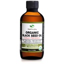 Óleo de Semente Negra Orgânica - USDA Garrafa de vidro prensada a frio Mais de 1,5% Thymoquinone 3X Força Turkey Black Cumin Nigella Sativa Non-GMO 100% Puro óleo de semente preta (4 oz garrafa de vidro)