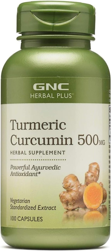 GNC Herbal Plus - Turmeric Curcumin 500 mg 100 kapsler