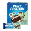 Pure Protein Chocolate Mint Cookie Protein Bars – 20g Protein, 3g Sugar, 190 Calories (12 count) Low Sugar* High Protein Snack - Gluten Free - Perfect for a Healthy Snack