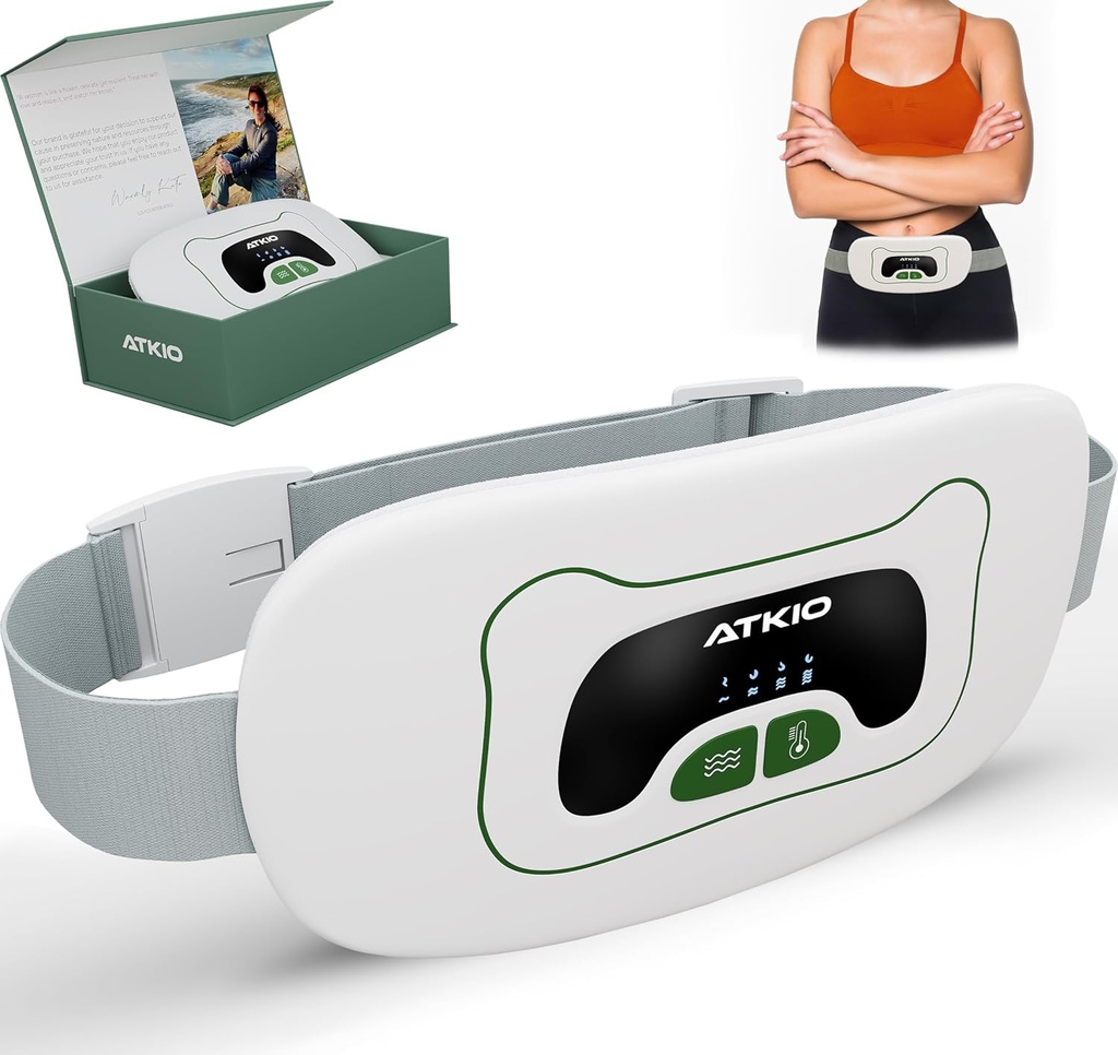 Portable moll per al període Cramps - Període de moll per a Cramps - Menstrual Belt Littlel Heding Paads for Dones - 6 Heat i Massage - Modes de la massa elèctrica de Lèxic, FSA HSA Eligible