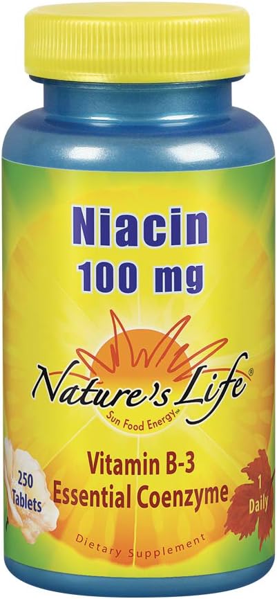 Natures Life Niacin 100mg ← Vitamina B3 Suplemento ← Sangre Saludable Lipid, Circulación " Skin Support ← 250CT