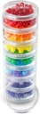 7 יום תרופות גלולות אורגן - Stackable Pill Box - Fits Small Tablets & ויטמין תוספי ויטמינים - לשמור על התרופה היומית והשבועית שלך מאורגן במקום אחד - גדול - Clear