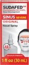 Sudafed Sinus Sever Original Nasal Spray, 12 ore Nasal Spray detonant pentru rapid, puternic Congestia Relief datorită răceli sau alergii, Oxymetazolină HCl.05% Spray nas, 1 fl. oz