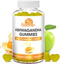 Ashwagandha Gummies met L-Theanine, GABA, en Hennep- Natuurlijk smaak, Vegan Ashwagandha Supplement Root Extract, L Theanine Gummy, Stress Gummy, Mood Gummy, Cortisol Manager- 60 Tellen
