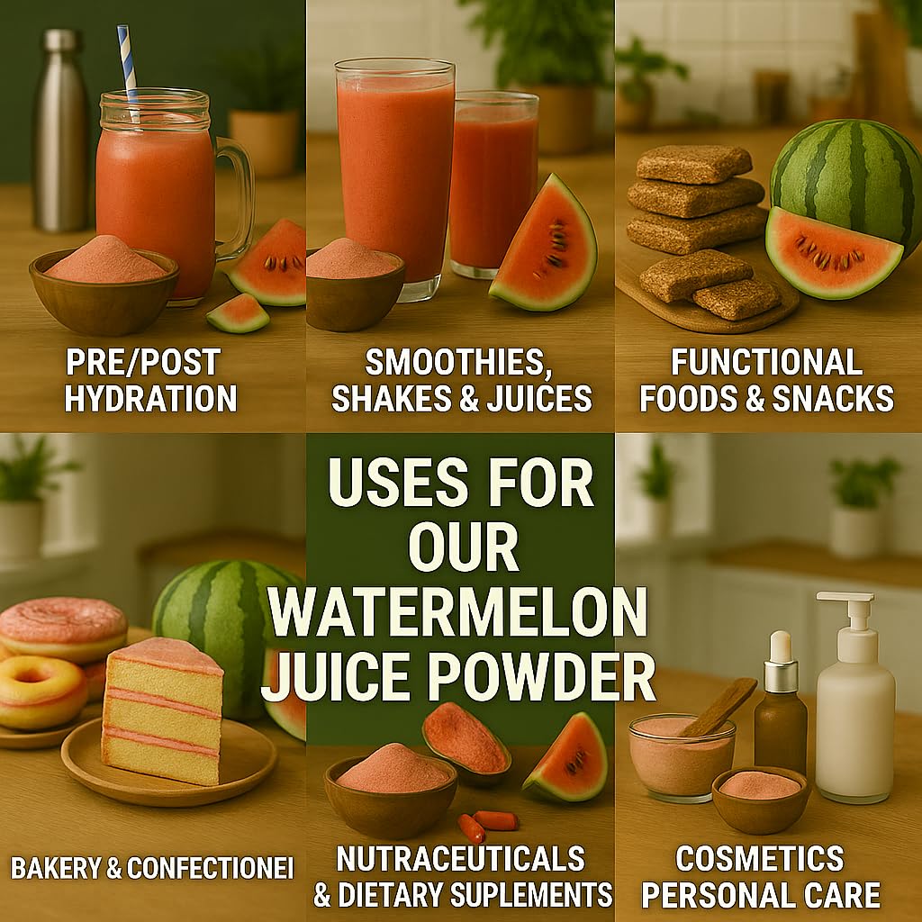 Indus Farms Superfoods All Natural Watermelon Juice - Instant Drink Mix & Hydration Tarifleri - Doğal Elektrolytes, Plant-Based Superfood - Vegan, Non-GMO, Gluten-Free –Smoothies, Skincare 2 LBBB