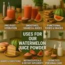 Indus Farms Superfoods All Natural Watermelon Juice Powder - Instant Drink Mix & Hydration Recept - Naturliga Electrolytes, Plant-Based Superfood - Vegan, icke-GMO, Gluten-Free - Smoothies, Skincare 2 LB