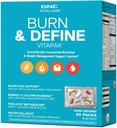 GNC Bade Burn và định nghĩa chương trình VitaPak cho nam và nữ, 5 trong 1 gói cho năng lượng, Quản lý Trọng lượng, Calie Burn, Immunune Health, cân bằng nước, 30 lần phục vụ