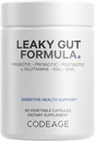 Кодage Leaky Gut Supplement, L-Glutamine, N-Acetylglucosamine, пробіотик, алеїрна кислота, поліфеноли, Quercetin, DGL, Marshmallow Root, Berberine, BioPerine, Cinnamon, Vegan, Non-GMO, 60 капсули