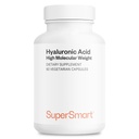 Supersmart Hyaluronic Acid Supplement 300mg per Day (Sodium Hyaluronate) - High Molecular Weight 1.2 Million Daltons | Non-GMO & Gluten Free - 60 Vegetarian Capsules