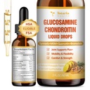Totaria Glucosamine Chondroitin MSM Liquid Drops FSA-HSA - Joint Support Supplement for Mobility, Flexibility & Bones Chondroitin Sulfate Supplement Turmeric, Quercetin, Bromelain, MSM Oil 2 FL.OZ