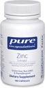 Pure Encapsulations Zink (Citraat) - for Immune System, Tissue Development & Metabolisme* - Mineral Supplement with Enzymes - Highly Absorbable Zink - Vegan & Non-GMO - 180 Capsules