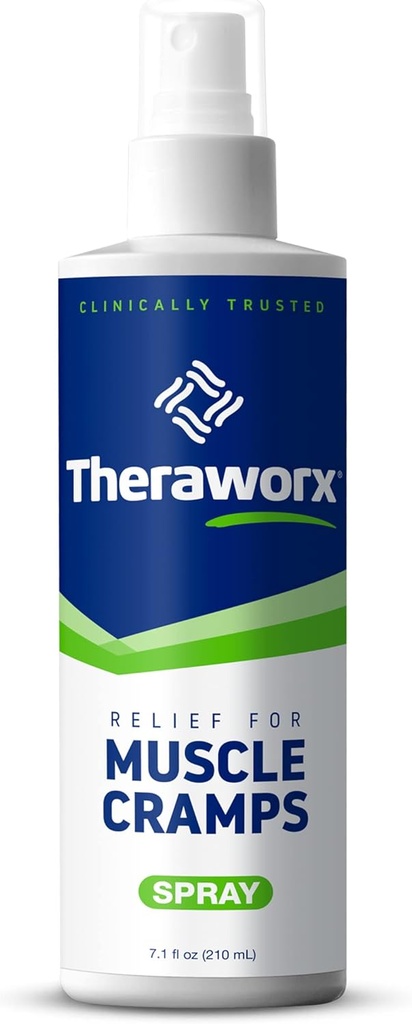 Theraworx Relief for Muscle Cramps Spray Fast-Acting Muscle Spasm, Leg Soreness with Magnesium Sulfate - 7.1 oz - 1 Count Count
