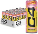 Energia de perfil de cel·lular C4 per beure  ESTRABRBURS STST Strawberry Zero% Carboned Preworkout Energy 200mg Caffeine amb Banine 12 Oz (24 paquets)
